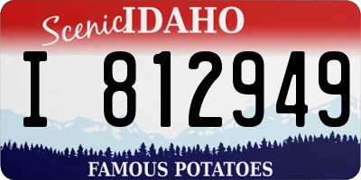 ID license plate I812949