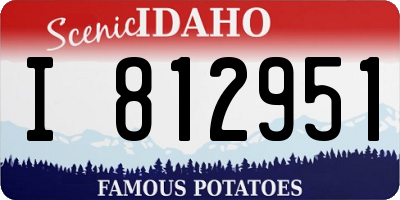 ID license plate I812951