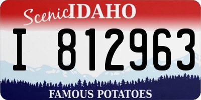 ID license plate I812963