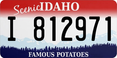 ID license plate I812971