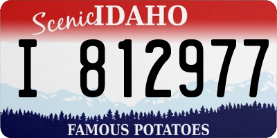 ID license plate I812977