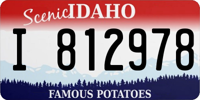 ID license plate I812978