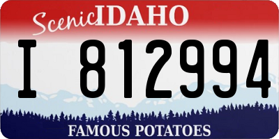 ID license plate I812994