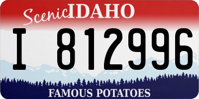 ID license plate I812996