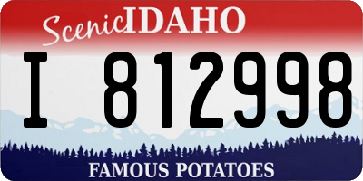 ID license plate I812998
