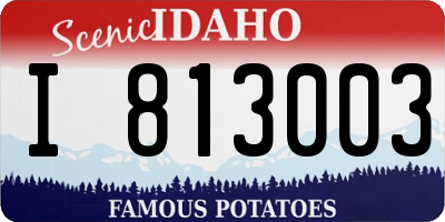 ID license plate I813003