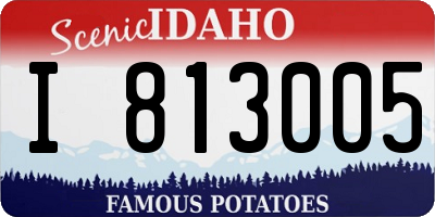 ID license plate I813005