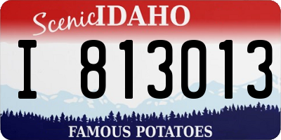 ID license plate I813013