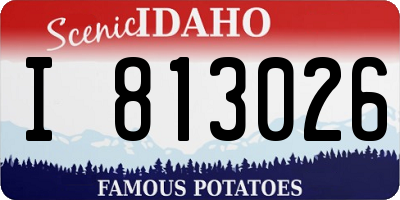 ID license plate I813026