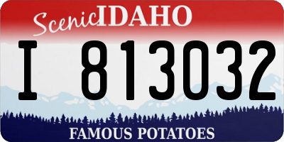 ID license plate I813032