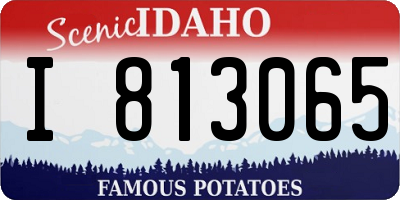 ID license plate I813065