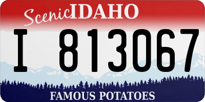 ID license plate I813067