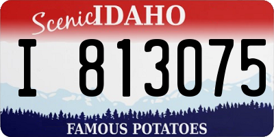 ID license plate I813075