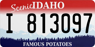 ID license plate I813097
