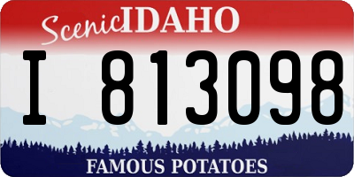 ID license plate I813098