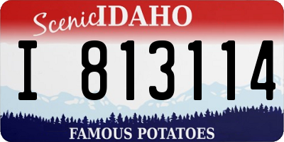 ID license plate I813114