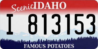 ID license plate I813153