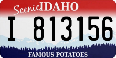 ID license plate I813156