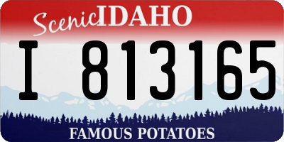 ID license plate I813165
