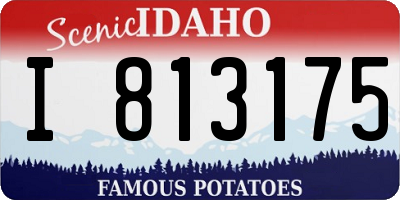ID license plate I813175