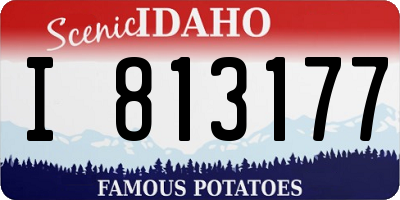 ID license plate I813177