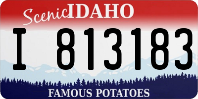 ID license plate I813183