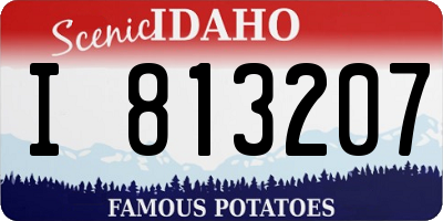 ID license plate I813207