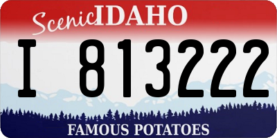 ID license plate I813222