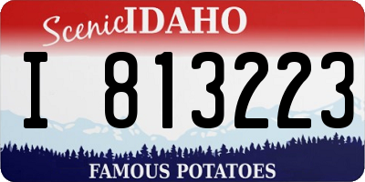 ID license plate I813223
