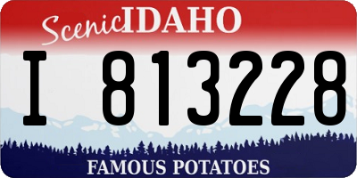 ID license plate I813228