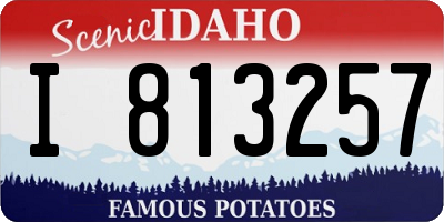 ID license plate I813257