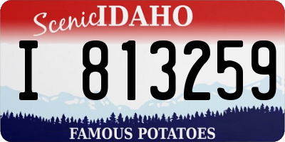 ID license plate I813259