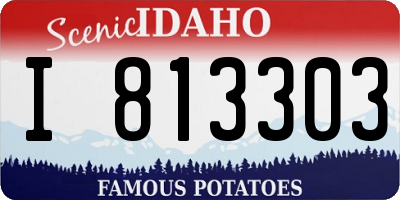ID license plate I813303