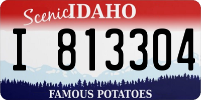 ID license plate I813304