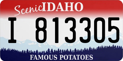 ID license plate I813305