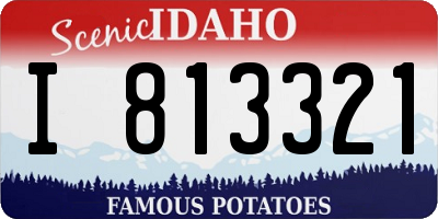 ID license plate I813321