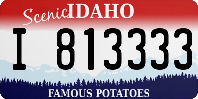 ID license plate I813333