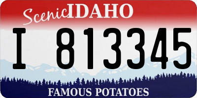 ID license plate I813345