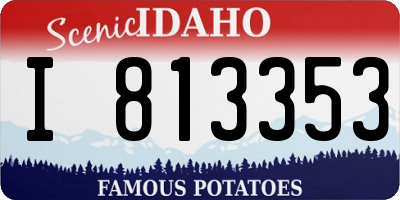ID license plate I813353