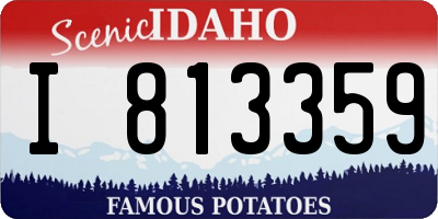 ID license plate I813359