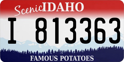 ID license plate I813363