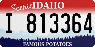 ID license plate I813364