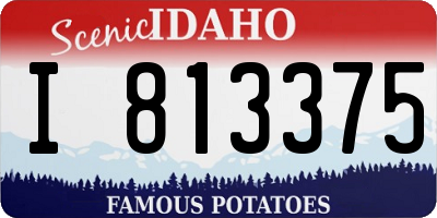 ID license plate I813375