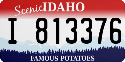 ID license plate I813376