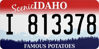 ID license plate I813378
