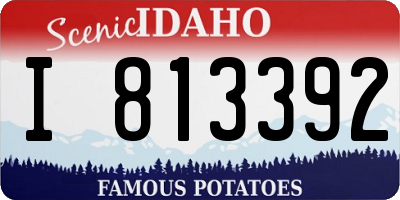 ID license plate I813392