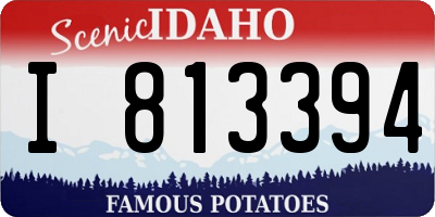 ID license plate I813394