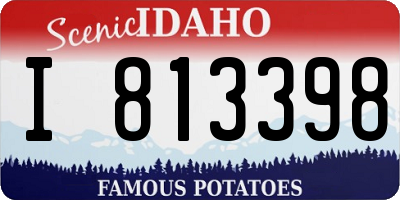 ID license plate I813398