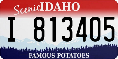 ID license plate I813405