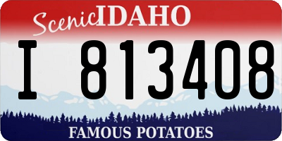 ID license plate I813408